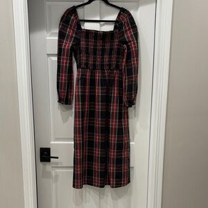 J crew - M -Plaid Long Sleeve Dress